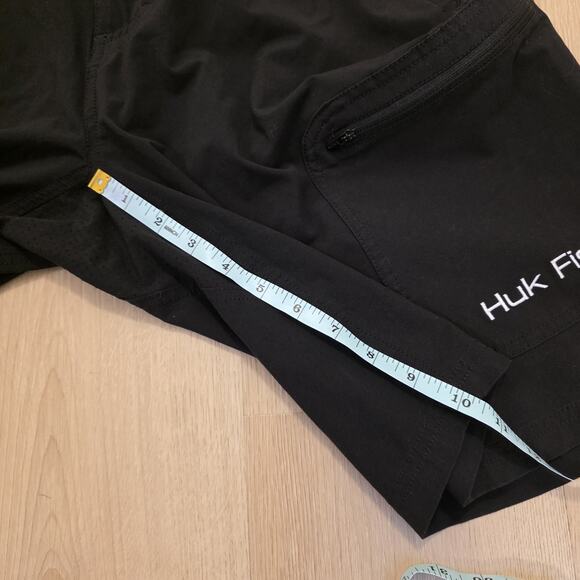 Huk Fishing Black Quick Dry Sun Protective Outdoor Performance Shorts Size XL - Picture 4 of 7